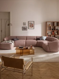 Sofá rinconera modular en tejido bouclé Sofia