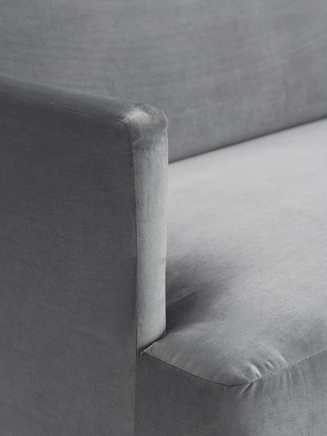 Sofá rinconera pequeño de terciopelo Fluente