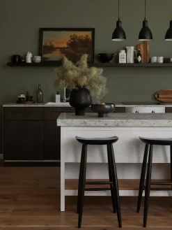 Taburete alto de madera de mango Nino