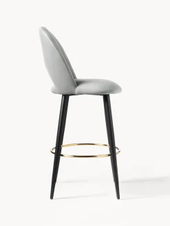 Taburete alto de terciopelo Rachel