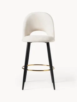 Taburete alto de terciopelo Rachel