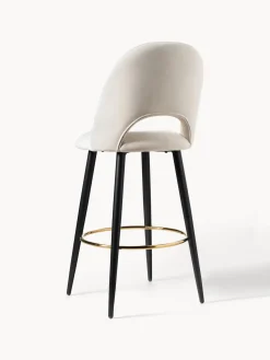 Taburete alto de terciopelo Rachel