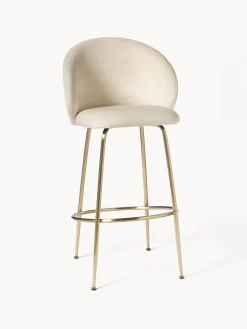 Taburete alto de terciopelo Luisa