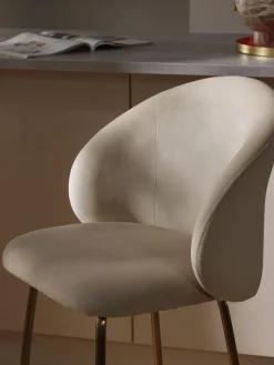 Taburete alto de terciopelo Luisa