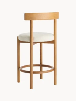 Taburete alto en tejido bouclé Merianda