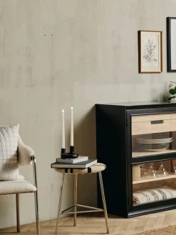 Taburete bajo Morice, negro/ivory