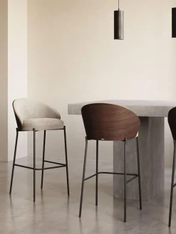 Taburete de bar de chenilla Eamy