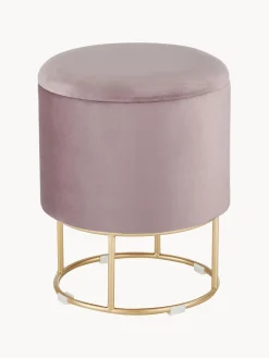 Taburete de terciopelo con espacio de almacenamiento Polina