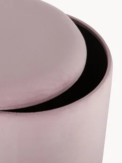 Taburete de terciopelo con espacio de almacenamiento Polina