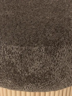 Taburete tapizado en borreguillo bouclé con espacio de almacenamiento Nala