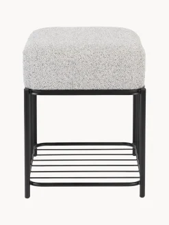 Taburete tapizado en tejido bouclé Milou