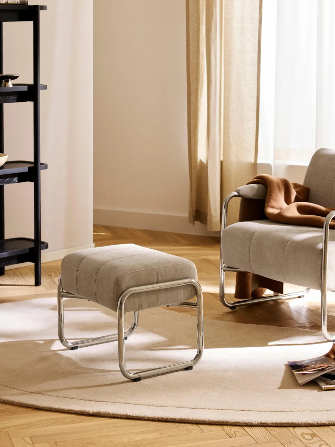 Taburete tapizado Marcel