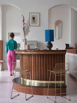 Taburetes alto de metal Wire, 2 uds.