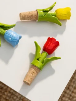 Tapón de botella pintado a mano Tulip