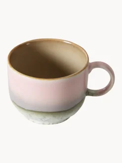 Taza artesanal con esmalte reactivo 70's