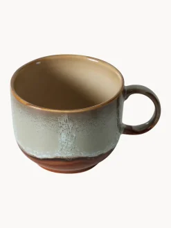 Taza artesanal con esmalte reactivo 70's