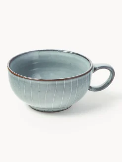 Taza artesanal con platillo Nordic Sea