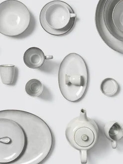 Taza artesanal con platito Nordic Sand