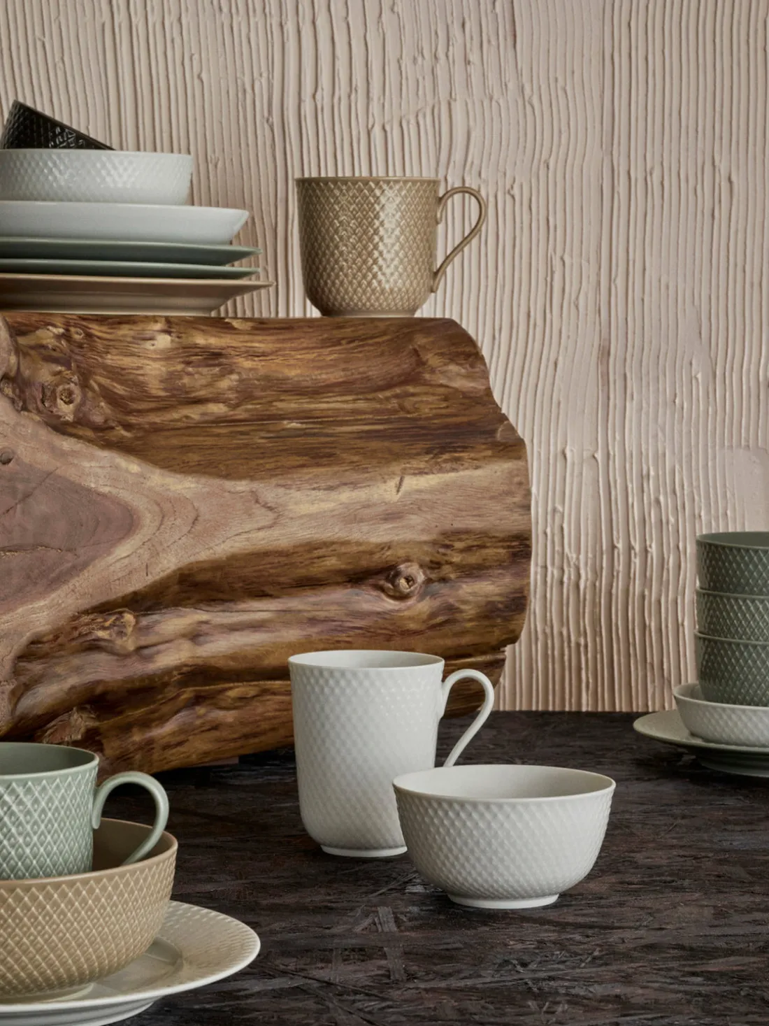 Taza con asa Rhombe Earth, 39 cl