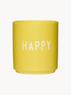 Taza de diseño con letras Favourite HAPPY