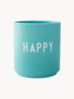 Taza de diseño con letras Favourite HAPPY
