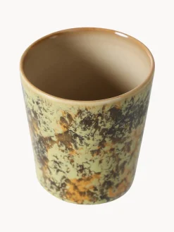 Taza pintada a mano con esmalte reactivo 70's