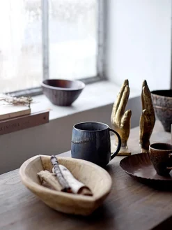 Tazas artesanales con esmalte reactivo Cloe, 3 uds.