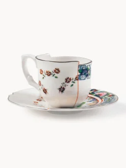 Tazas artesanales con platitos Hybrid, 2 uds.