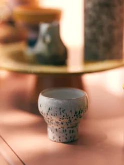 Tazas artesanales de gres 70's, 2 uds.