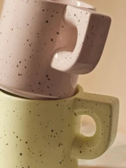 Tazas artesanales de porcelana Aiko, 2 uds.