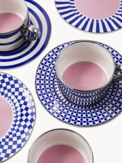 Tazas con platitos artesanales Aunty, 4 uds.
