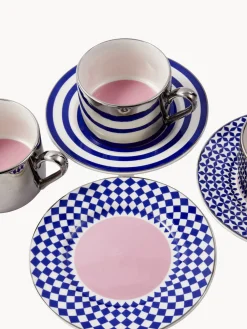 Tazas con platitos artesanales Aunty, 4 uds.