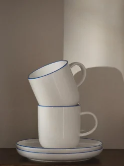 Tazas con platitos de porcelana Facile, 2 uds.