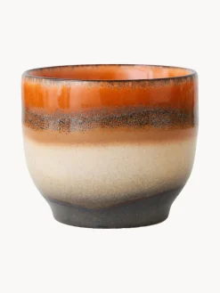 Tazas de café artesanales de cerámica 70's, 4 uds.