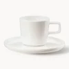 Tazas de café con platitos de porcelana Oco, 6 uds.