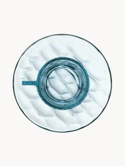 Tazas de café con platitos con relieves Jellies, 4 uds.