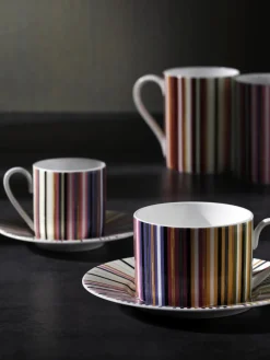 Tazas de café con platitos Fine Bone China Jenkins, 6 uds.