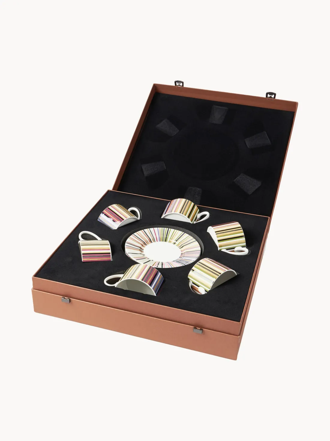 Tazas de café con platitos Fine Bone China Jenkins, 6 uds.