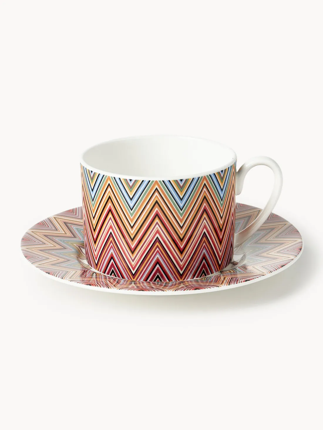 Tazas de café con platitos de porcelana Fine Bone China Jarris, 2 uds.