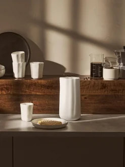 Tazas de café de porcelana con forma orgánica Joana, 4 uds.