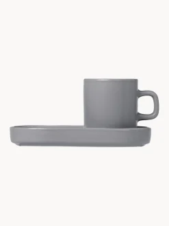 Tazas de café espresso con platitos Pilar, 2 uds.