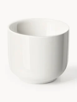 Tazas de café espresso de porcelana con platitos Nessa, 4 uds.