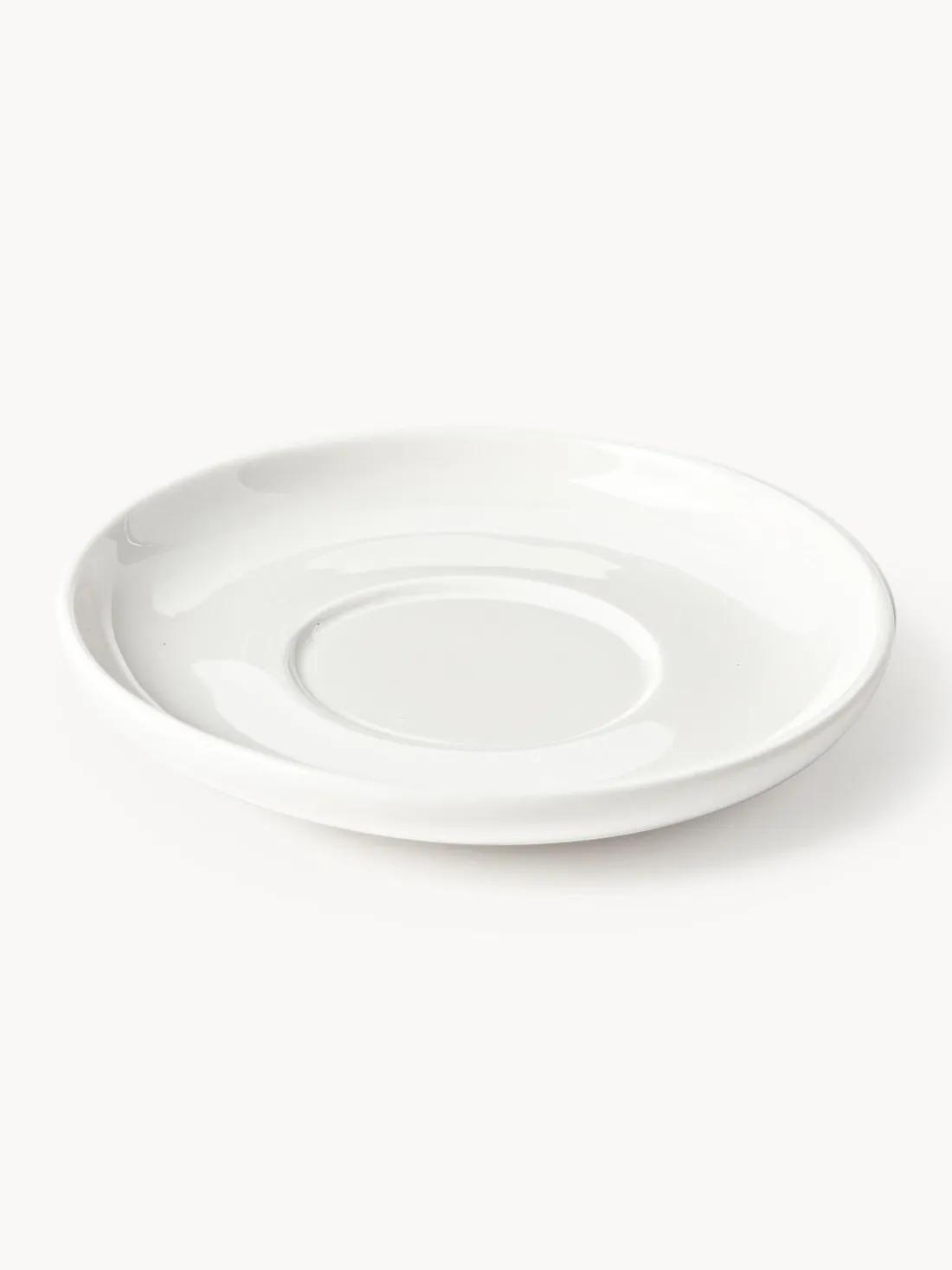 Tazas de café espresso de porcelana con platitos Nessa, 4 uds.