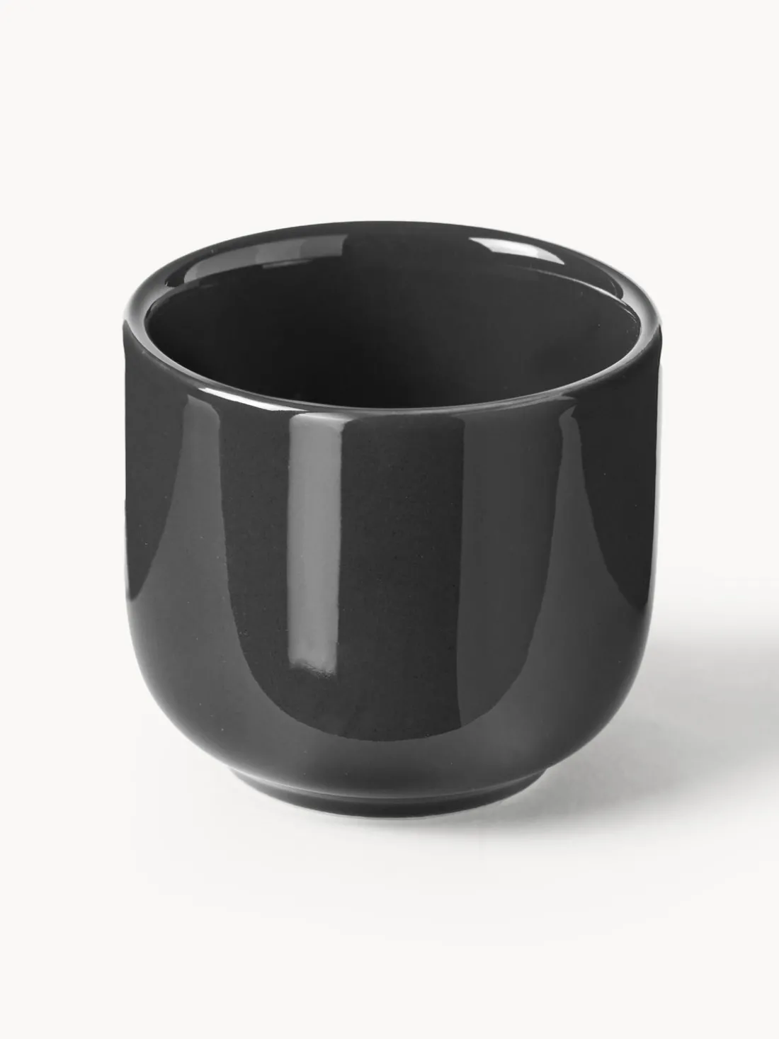 Tazas de café espresso de porcelana con platitos Nessa, 4 uds.