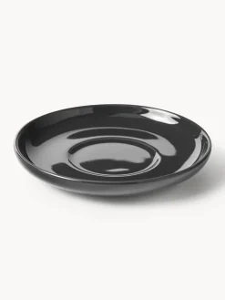 Tazas de café espresso de porcelana con platitos Nessa, 4 uds.