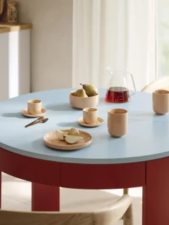 Tazas de café espresso de porcelana con platitos Nessa, 4 uds.