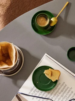 Tazas de café espresso de porcelana con platitos Nessa, 4 uds.