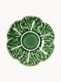 Tazas de café XS pintadas a mano con platillos Cabbage, 4 uds.