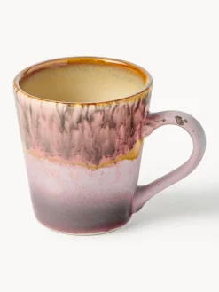 Tazas espresso artesanales con esmalte reactivo 70's, 4 uds.