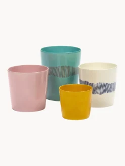 Tazas espresso con esmalte reactivo, 4 uds.